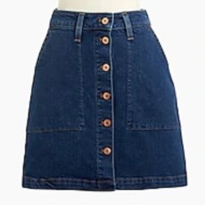 Denim button-front mini skirt (J. Crew)
